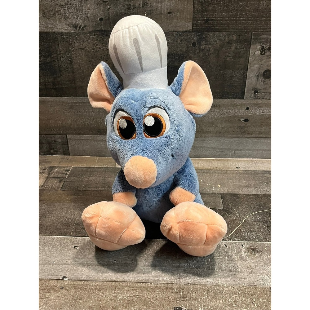 Disney Pixar Ratatouille Remy Plush Chef Hat Blue Rat Stuffed Animal Toy
